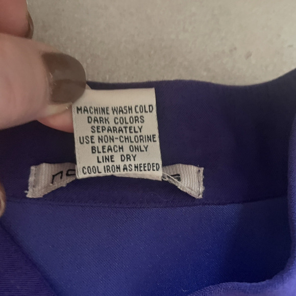 Vintage 90s Notations Jacket Women Medium Purple Red Hat Lady Button Front Top - Picture 12 of 12
